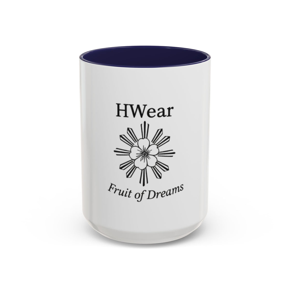 Hiraya Wear “Fruit of Dreams” Accent Coffee Mug — Black Handle & Rim