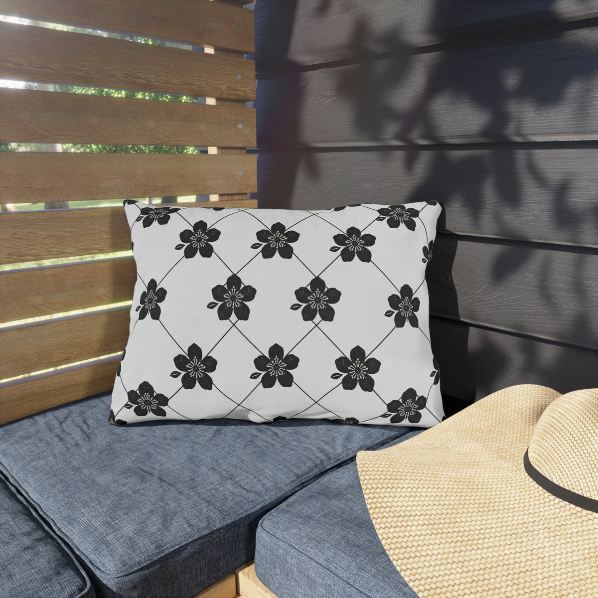 Black & White (Light) 🤍 Outdoor Pillow