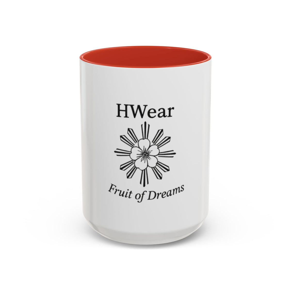 Hiraya Wear “Fruit of Dreams” Accent Coffee Mug — Black Handle & Rim