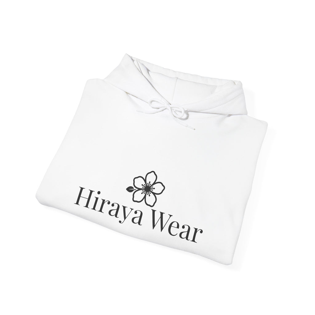 Hiraya Wear Floral Logo Hoodie — Minimalist Sampaguita Sweatshirt