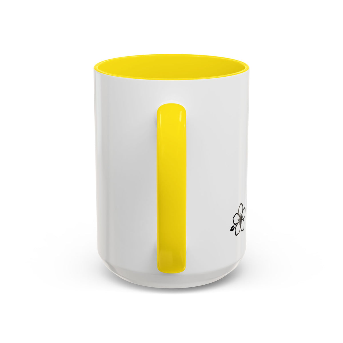 Hiraya Wear “Fruit of Dreams” Accent Coffee Mug — Black Handle & Rim