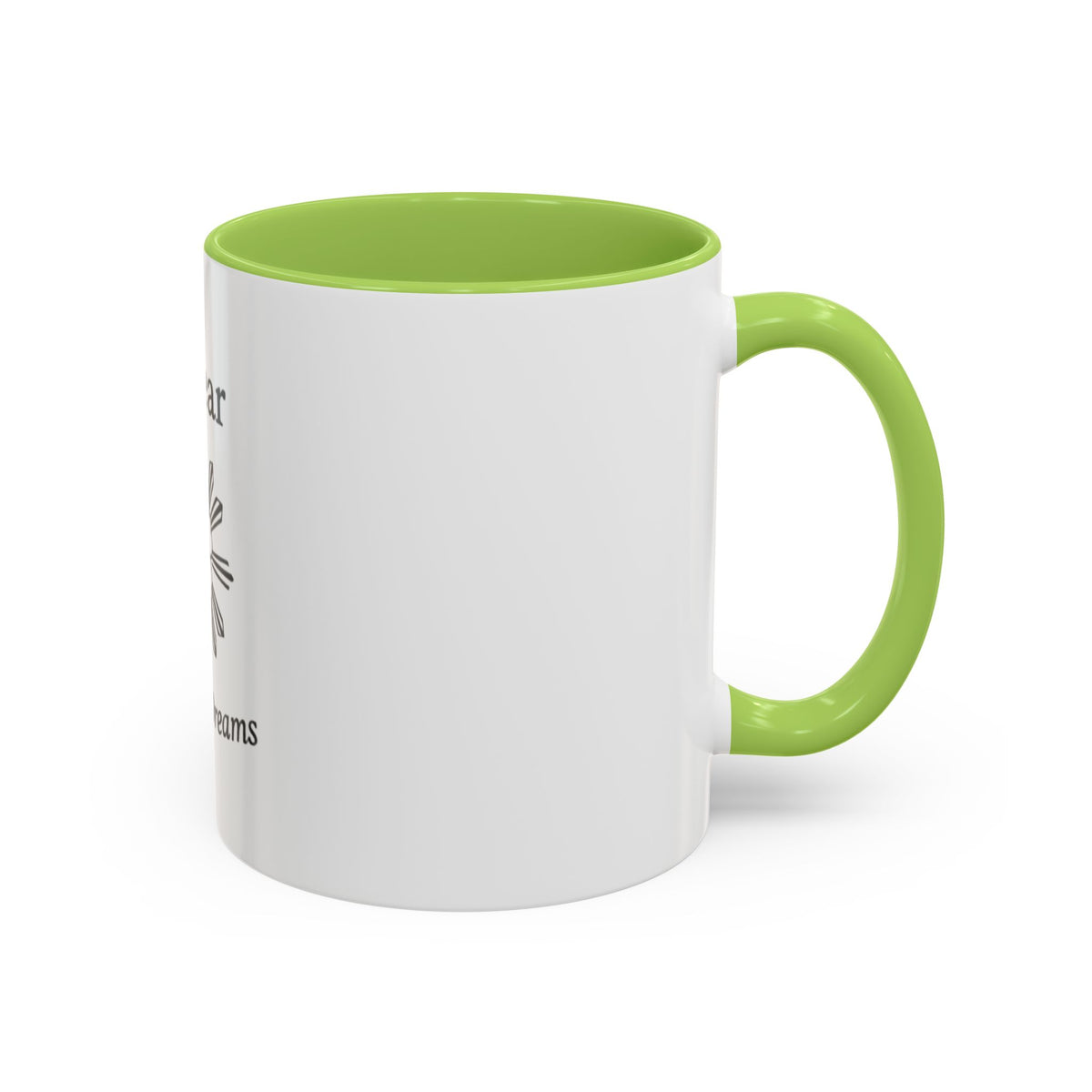 Hiraya Wear “Fruit of Dreams” Accent Coffee Mug — Black Handle & Rim