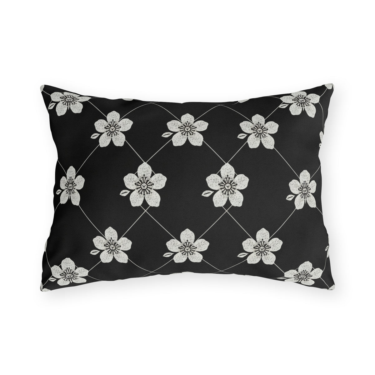 Black & White (Dark) 🖤 Outdoor Pillow