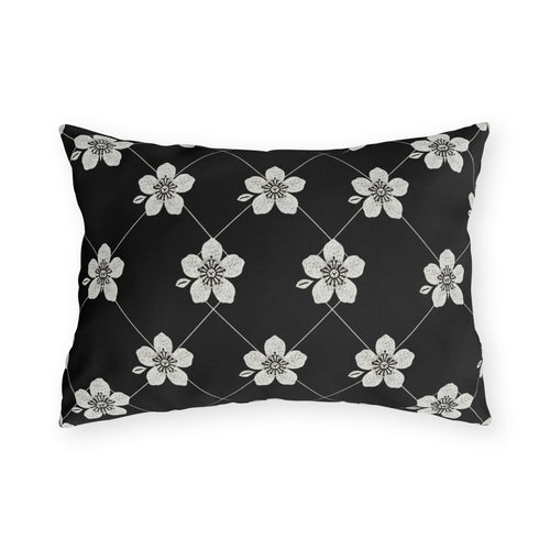 Black & White (Dark) 🖤 Outdoor Pillow