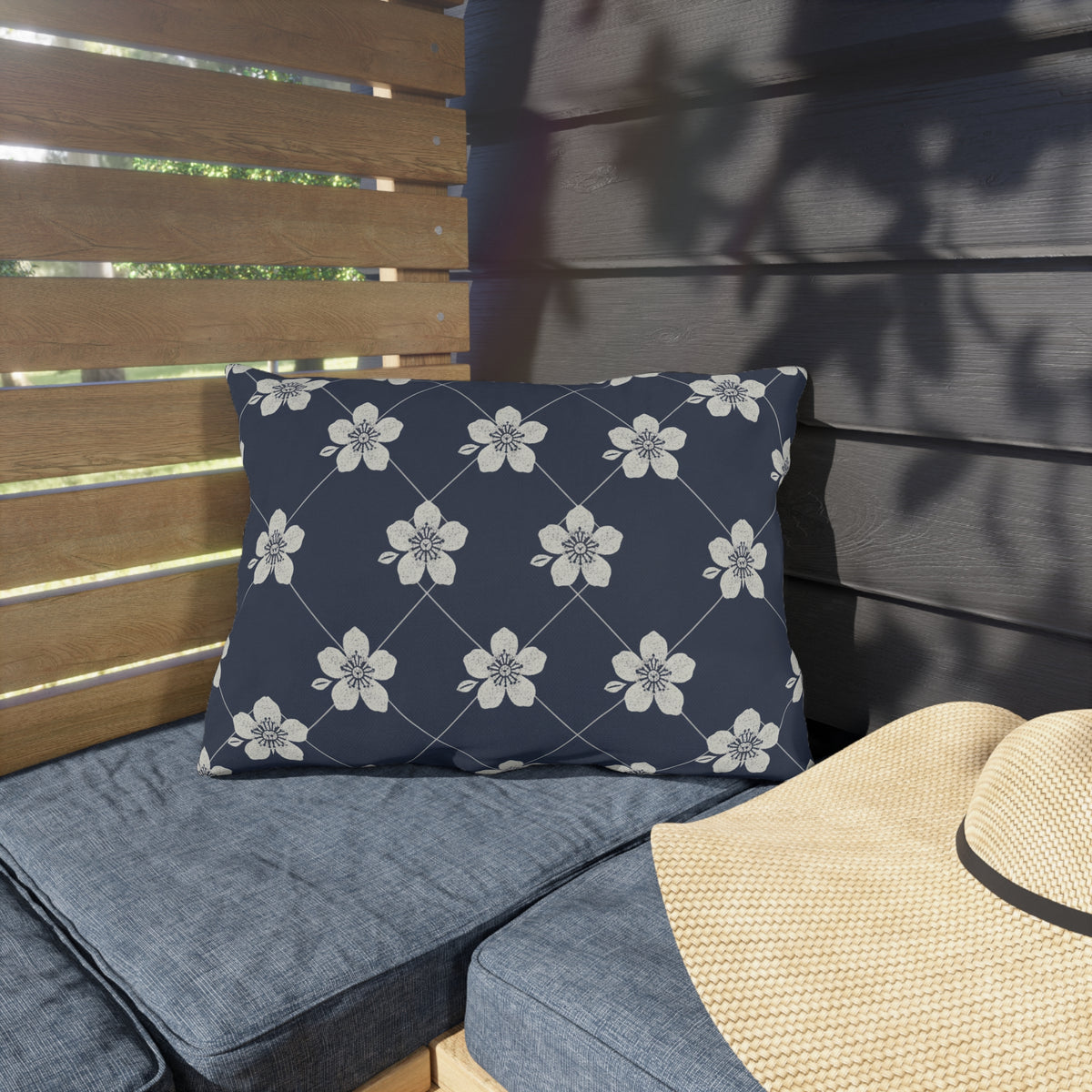 Navy Blue 🌊 Outdoor Pillow