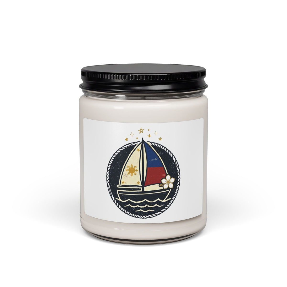Nostalgic Philippines Sailboat Candle | Soy 9oz, Vintage Flag Colors