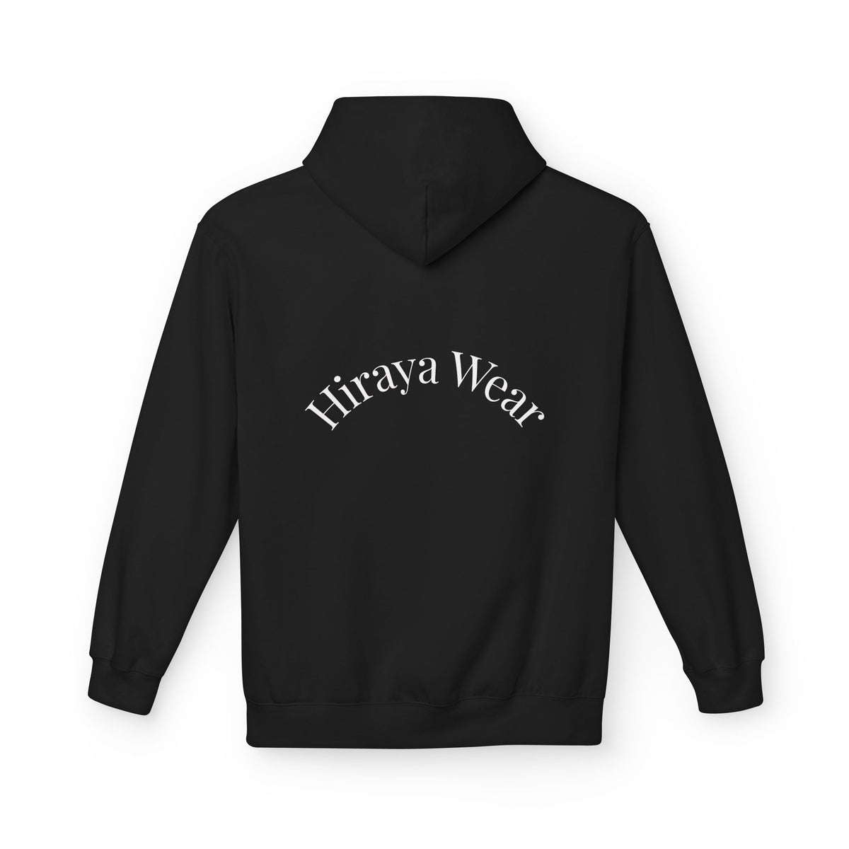 Minimal Hiraya Wear Logo Floral Hoodie – Monochrome Line Art Pullover