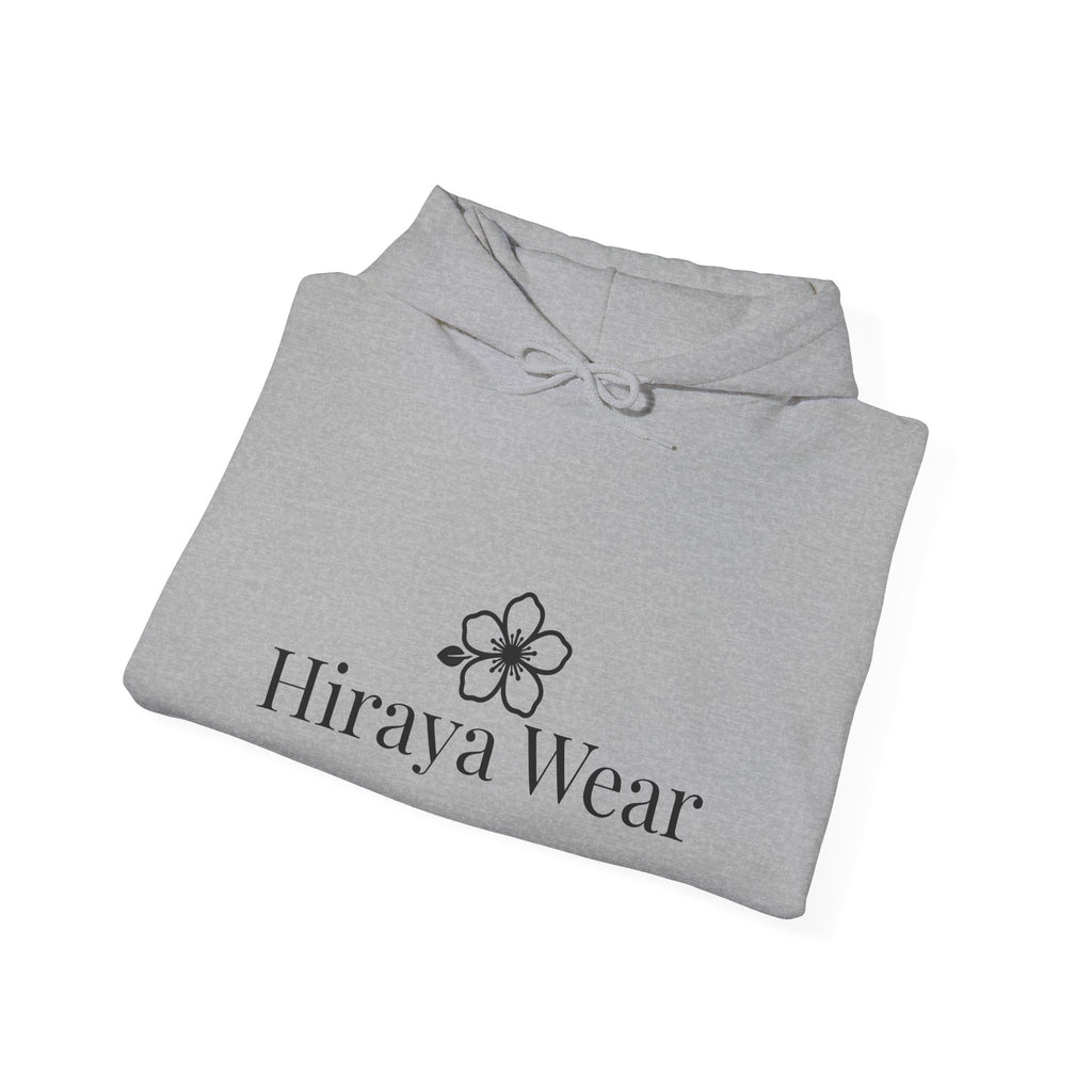 Hiraya Wear Floral Logo Hoodie — Minimalist Sampaguita Sweatshirt