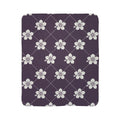 Deep Plum 🍇 Floral Fleece Sherpa Blanket Throw