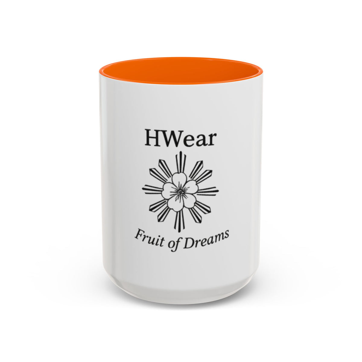 Hiraya Wear “Fruit of Dreams” Accent Coffee Mug — Black Handle & Rim