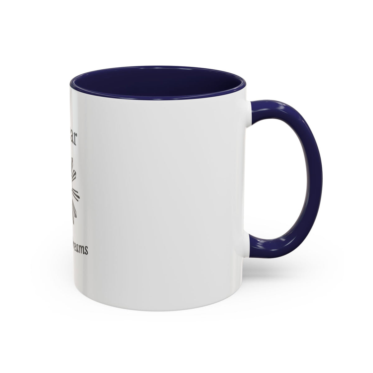 Hiraya Wear “Fruit of Dreams” Accent Coffee Mug — Black Handle & Rim