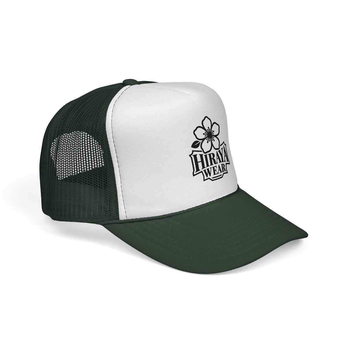 Trucker Cap — Vintage Floral Emblem "Hiraya Wear" Logo Mesh Hat