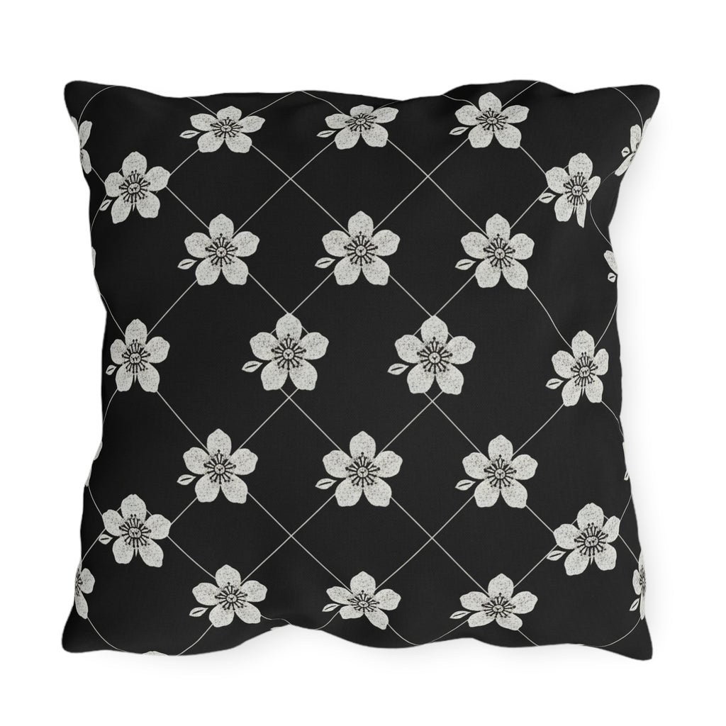 Black & White (Dark) 🖤 Outdoor Pillow