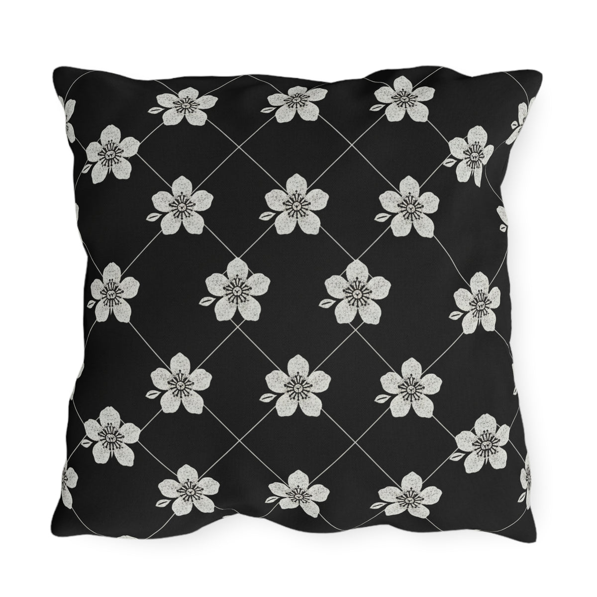 Black & White (Dark) 🖤 Outdoor Pillow