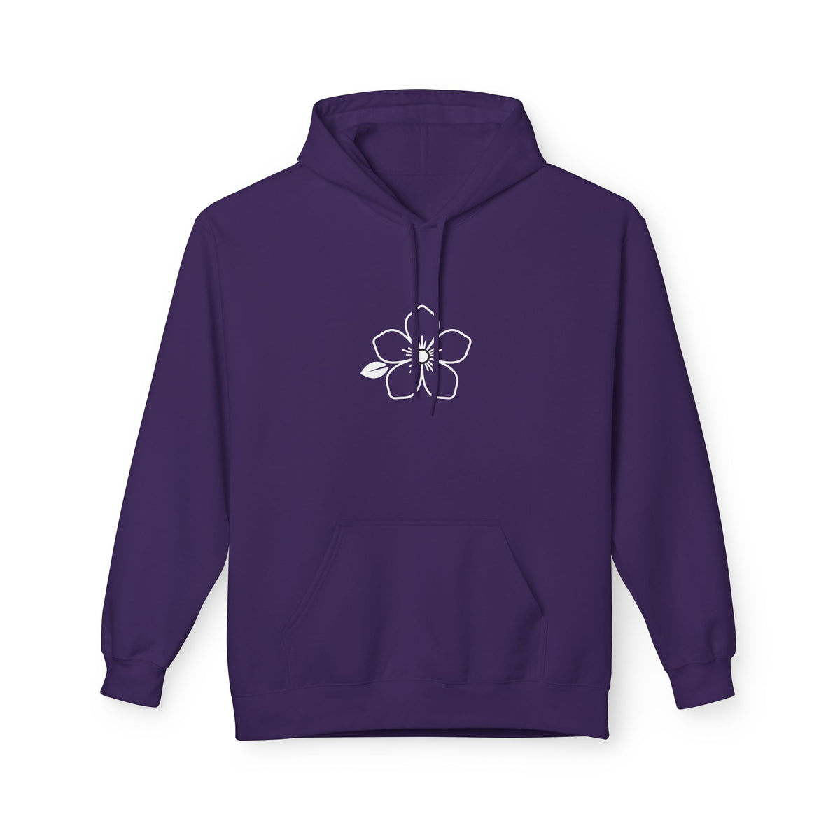 Minimal Hiraya Wear Logo Floral Hoodie – Monochrome Line Art Pullover