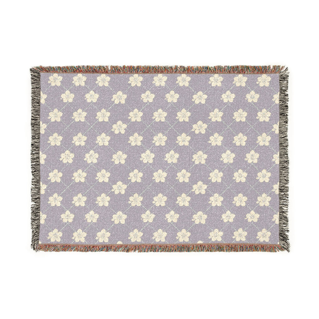 Floral Woven Blanket — Soft Lavender 💜 Throw