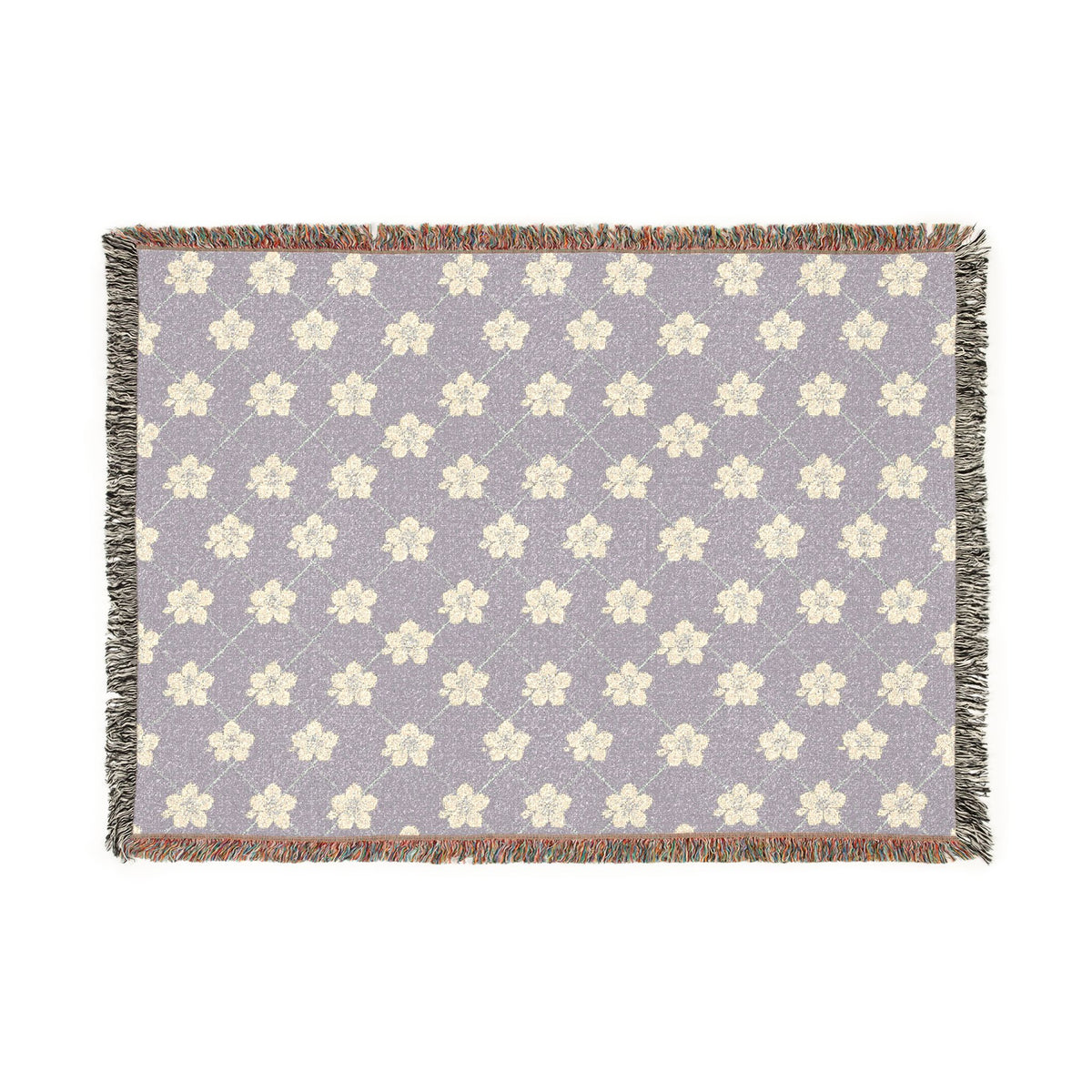Floral Woven Blanket — Soft Lavender 💜 Throw