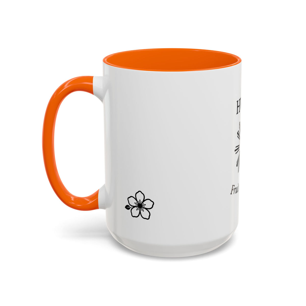 Hiraya Wear “Fruit of Dreams” Accent Coffee Mug — Black Handle & Rim