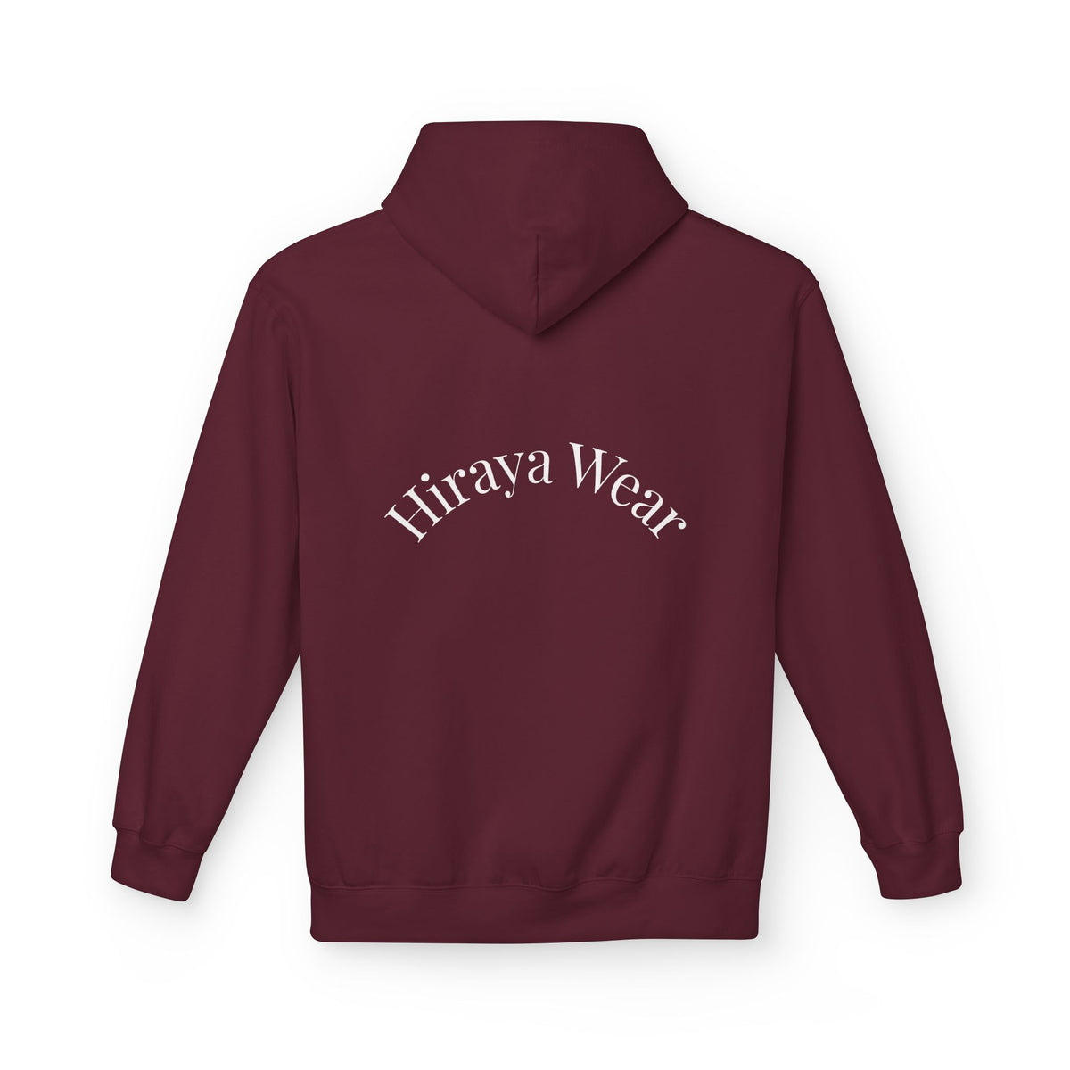 Minimal Hiraya Wear Logo Floral Hoodie – Monochrome Line Art Pullover