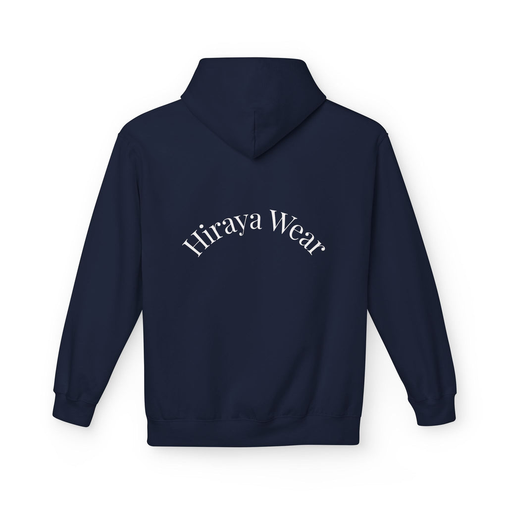 Minimal Hiraya Wear Logo Floral Hoodie – Monochrome Line Art Pullover