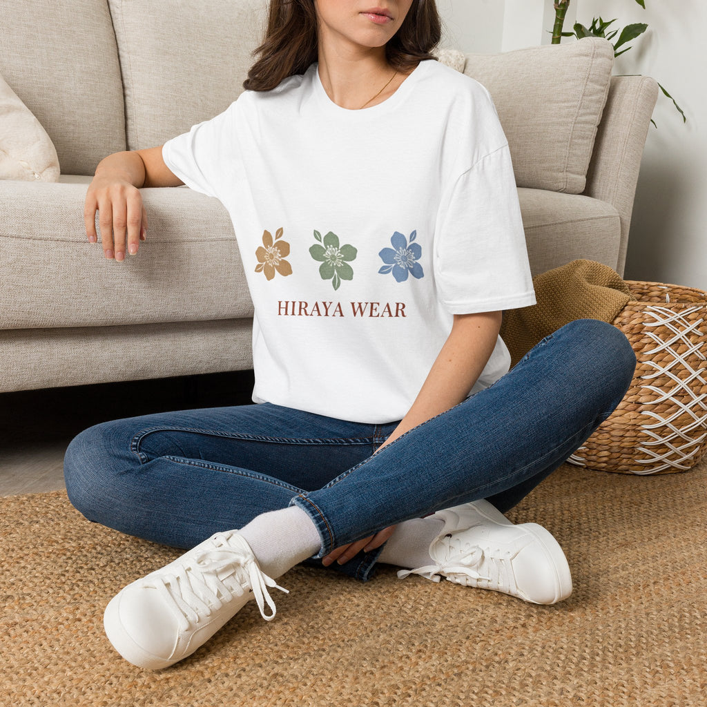 Floral Trio Graphic T-Shirt — 'Hiraya Wear' Botanical Tee