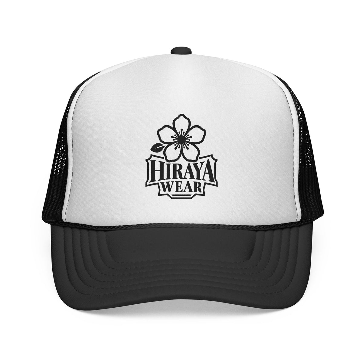 Trucker Cap — Vintage Floral Emblem "Hiraya Wear" Logo Mesh Hat