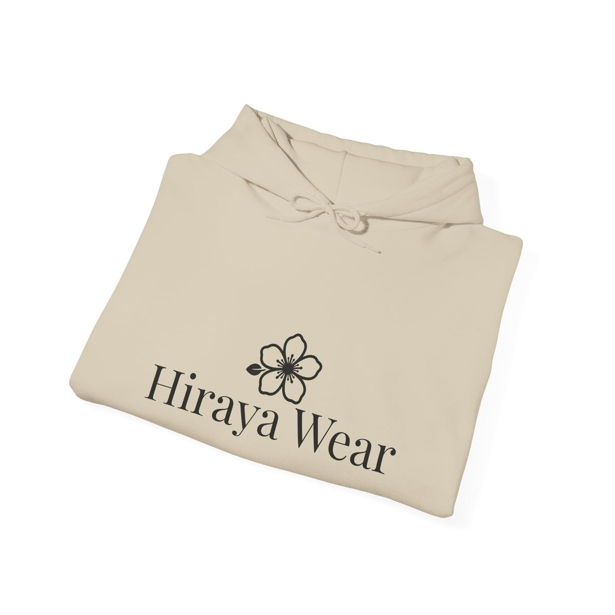 Hiraya Wear Floral Logo Hoodie — Minimalist Sampaguita Sweatshirt