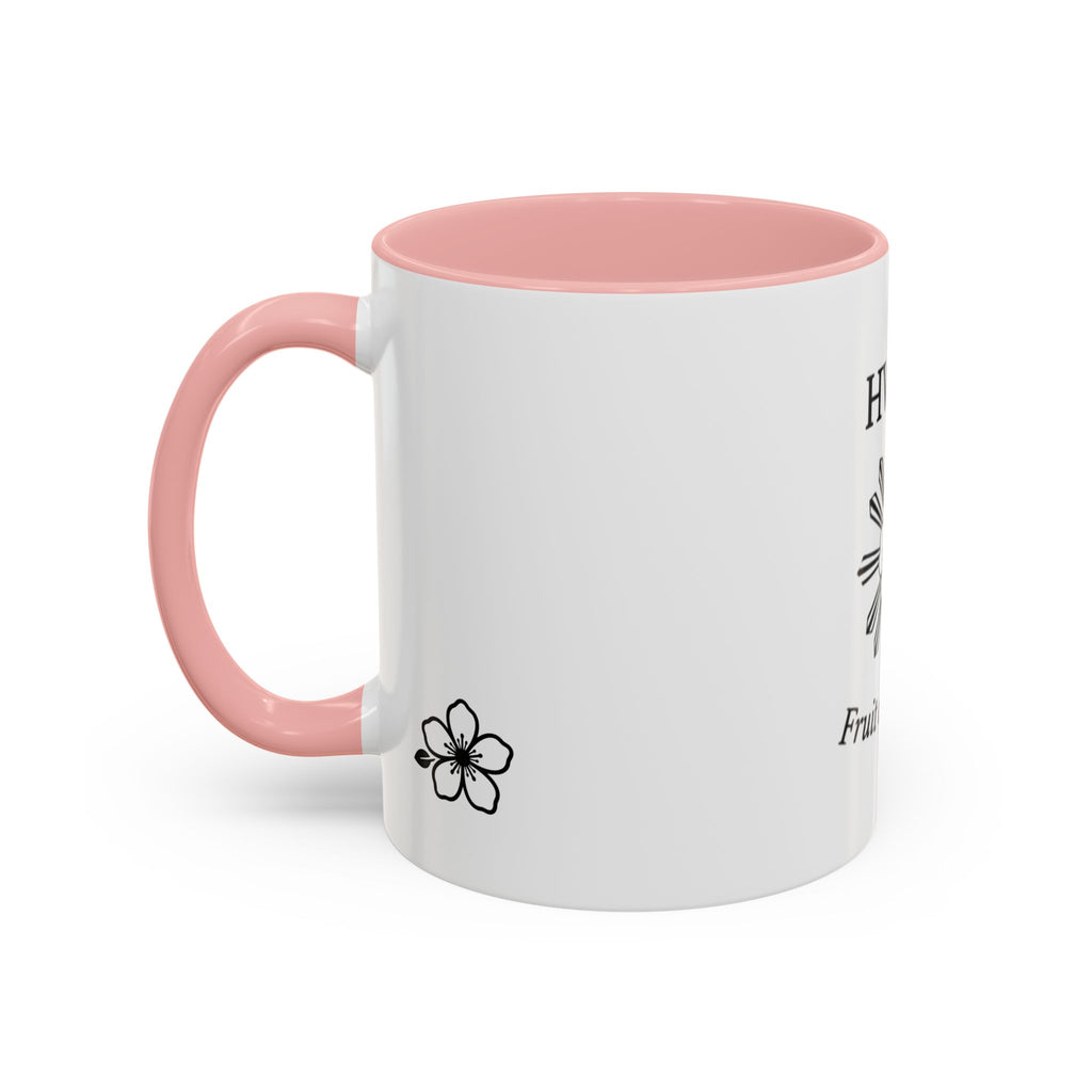 Hiraya Wear “Fruit of Dreams” Accent Coffee Mug — Black Handle & Rim