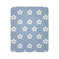 Powder Blue☁️ Floral Fleece Sherpa Blanket Throw