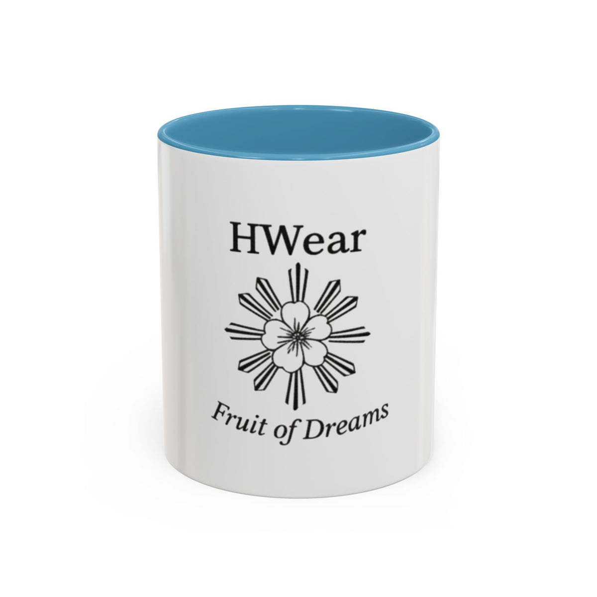 Hiraya Wear “Fruit of Dreams” Accent Coffee Mug — Black Handle & Rim