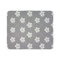 Cool Gray 🩶 Floral Fleece Sherpa Blanket Throw