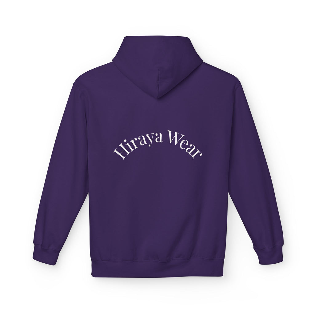 Minimal Hiraya Wear Logo Floral Hoodie – Monochrome Line Art Pullover