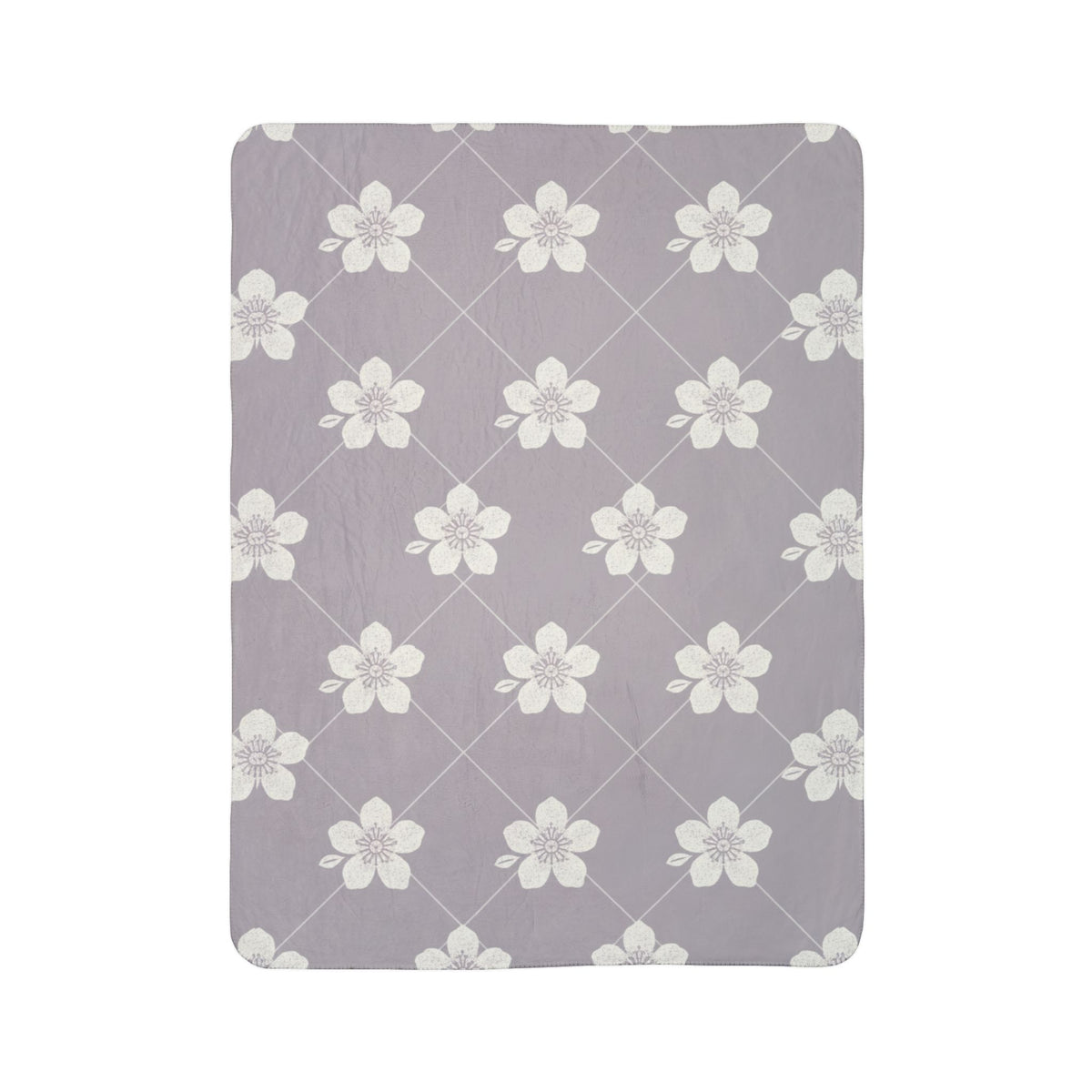 Soft Lavender 💜 Floral Fleece Sherpa Blanket Throw