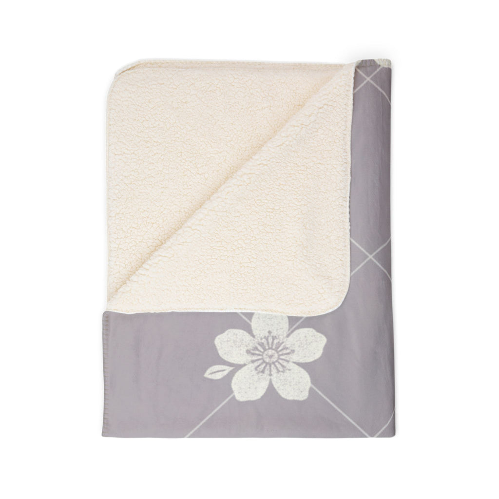Soft Lavender 💜 Floral Fleece Sherpa Blanket Throw