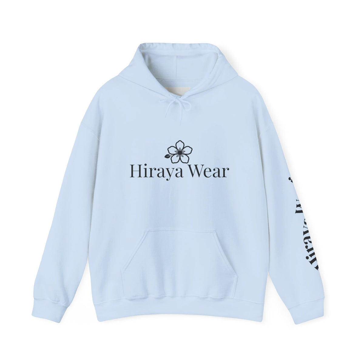 Hiraya Wear Floral Logo Hoodie — Minimalist Sampaguita Sweatshirt