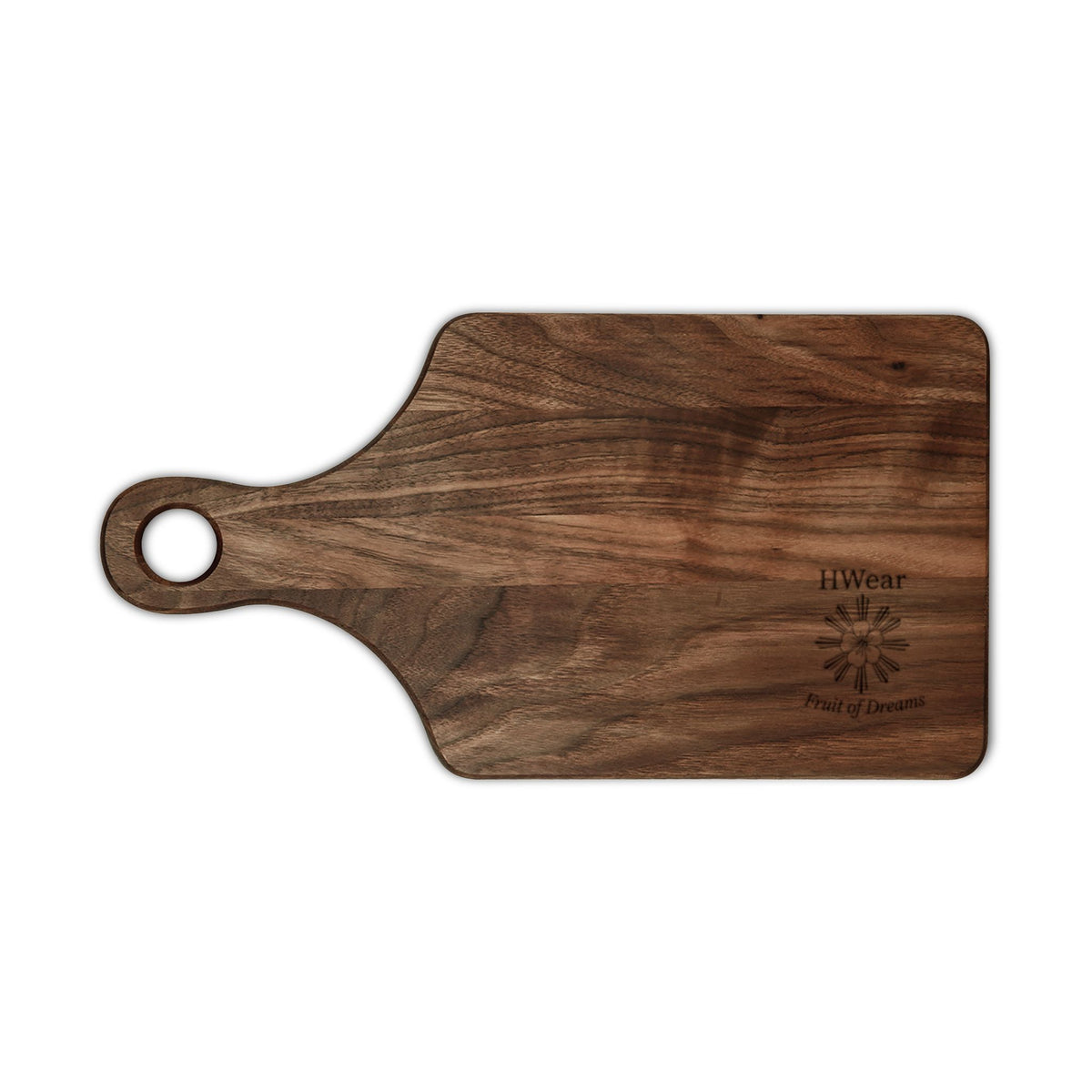 Engraved Maple Cutting Board — Floral Monogram Accent