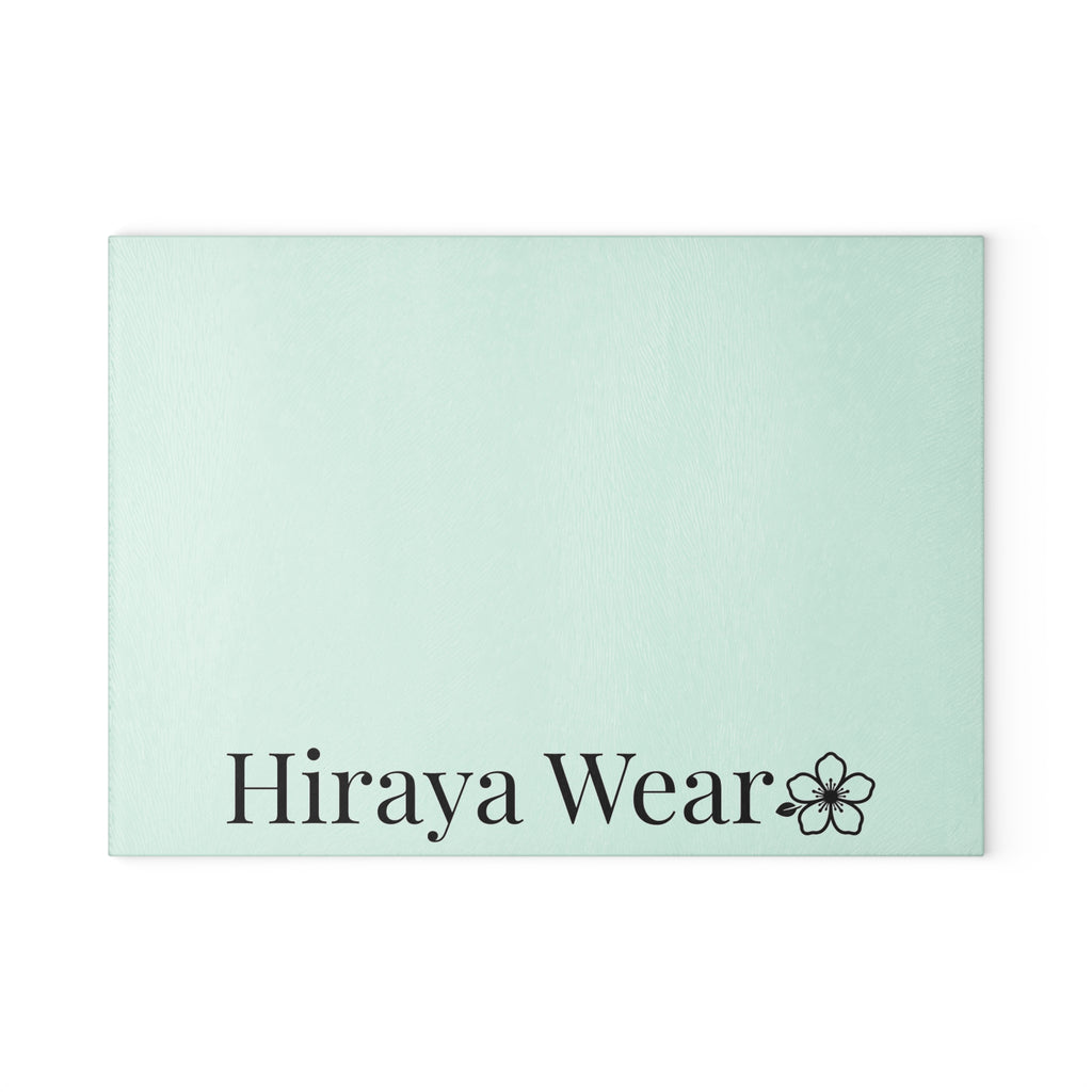 Mint Glass Cutting Board with Floral Logo – Hiraya Wear Decorative Kitchen Board
