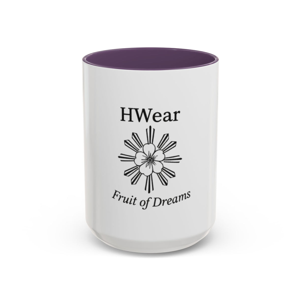 Hiraya Wear “Fruit of Dreams” Accent Coffee Mug — Black Handle & Rim