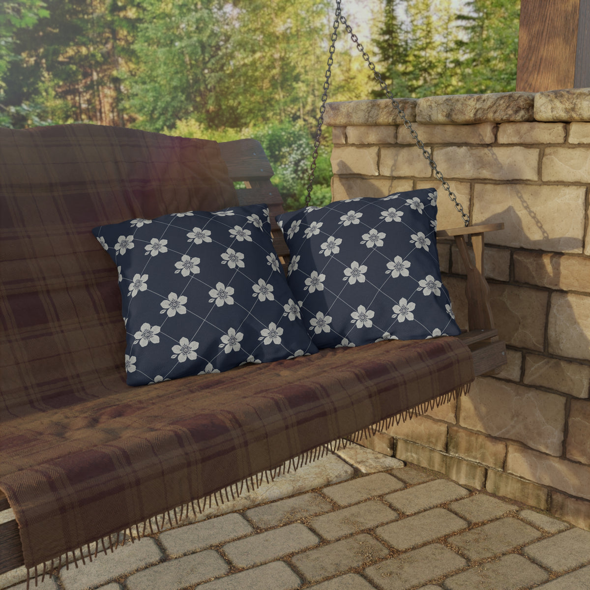 Navy Blue 🌊 Outdoor Pillow
