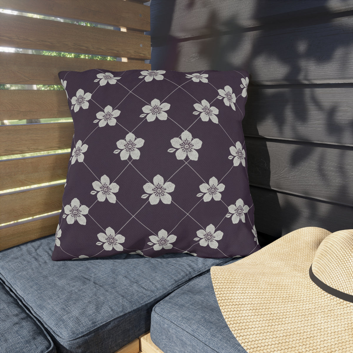 Deep Plum 🍇 Outdoor Pillow
