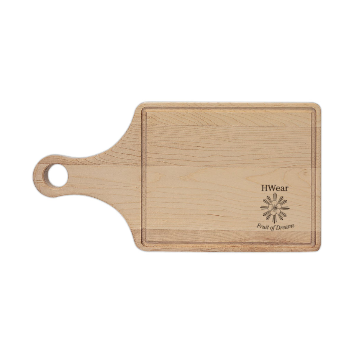 Engraved Maple Cutting Board — Floral Monogram Accent
