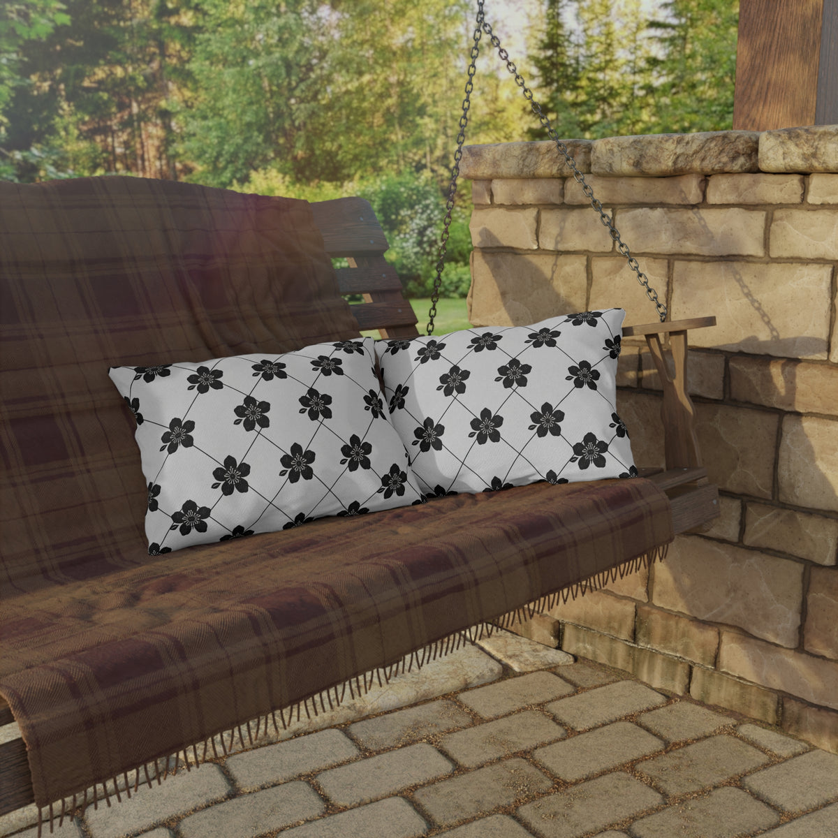 Black & White (Light) 🤍 Outdoor Pillow
