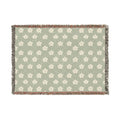 Floral Woven Blanket — Sage Green 🌿 Throw