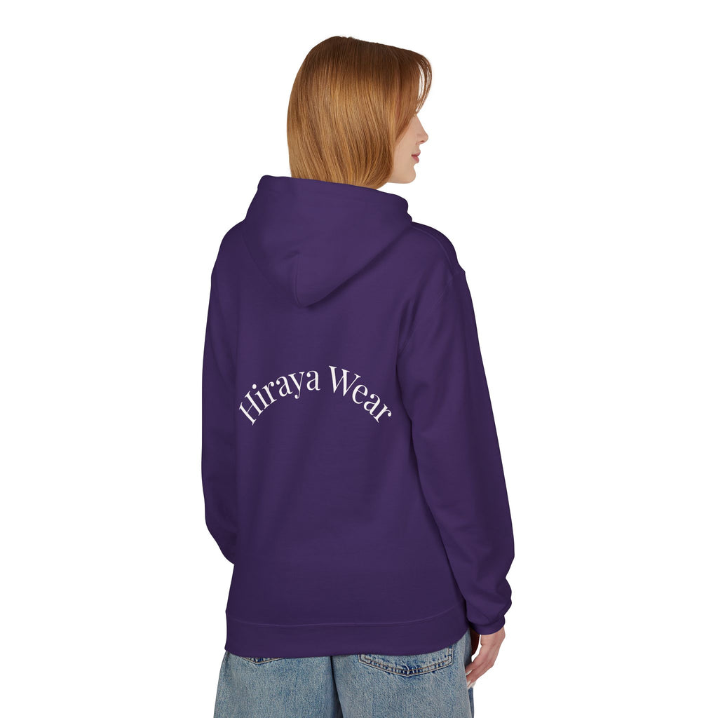 Minimal Hiraya Wear Logo Floral Hoodie – Monochrome Line Art Pullover