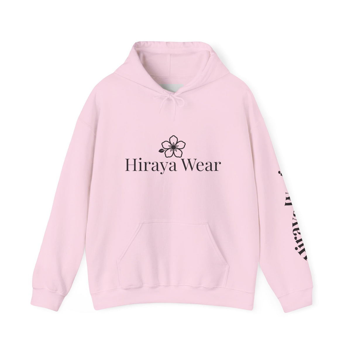 Hiraya Wear Floral Logo Hoodie — Minimalist Sampaguita Sweatshirt
