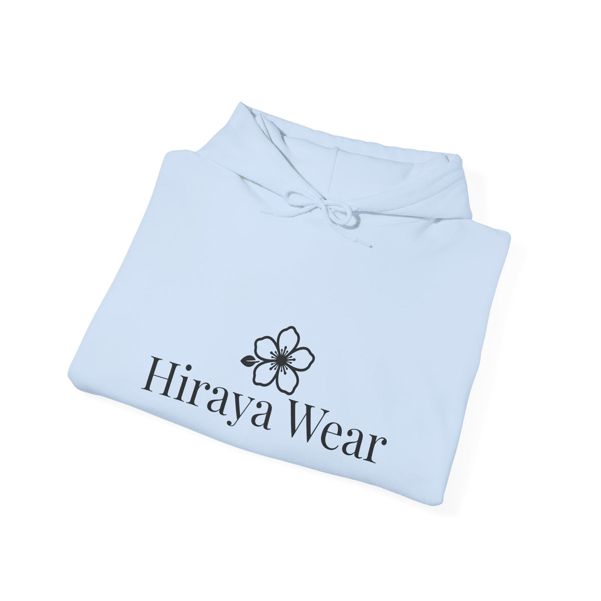 Hiraya Wear Floral Logo Hoodie — Minimalist Sampaguita Sweatshirt