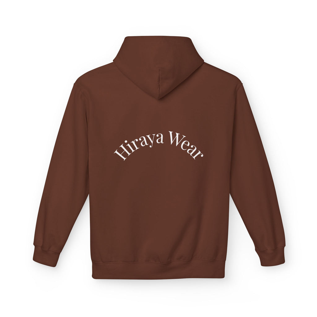 Minimal Hiraya Wear Logo Floral Hoodie – Monochrome Line Art Pullover