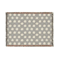Floral Woven Blanket — Cool Gray 🩶 Throw