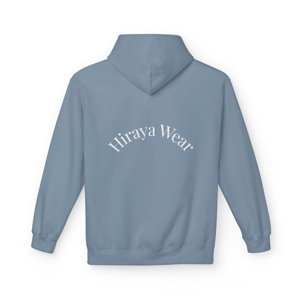 Minimal Hiraya Wear Logo Floral Hoodie – Monochrome Line Art Pullover
