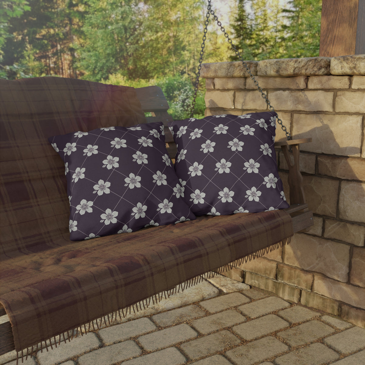 Deep Plum 🍇 Outdoor Pillow